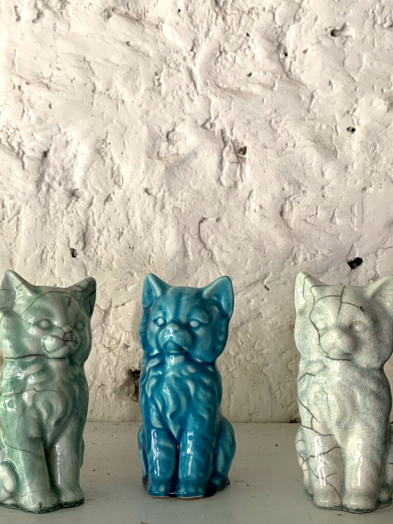 chatons en céramique, atelier Jules Verne de Florence Lemiegre